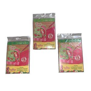 2009 American Greetings DesignWare Strawberry Shortcake Thank you Cards 3 x 8